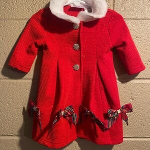 Blueberi Boulevard 3-6M Baby Sparkly Christmas Coat